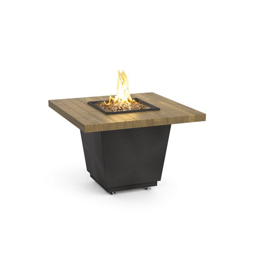 American Fyre Designs Natural Gas Reclaimed Wood Cosmopolitan Square French Barrel Oak